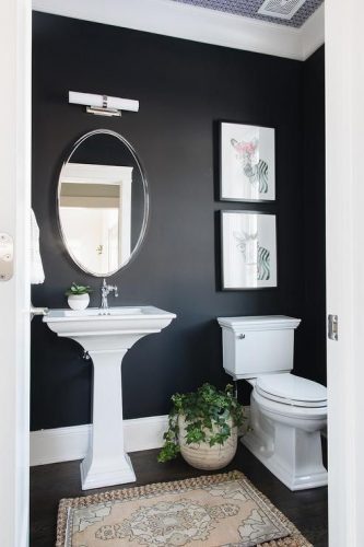 Colores oscuros en los baños ideas elegantes: A continuación veremos diferentes ideas para decorar el baño en color negro.  ¡No te las pierdas estas ideas de decoración de baños en colores oscuros!