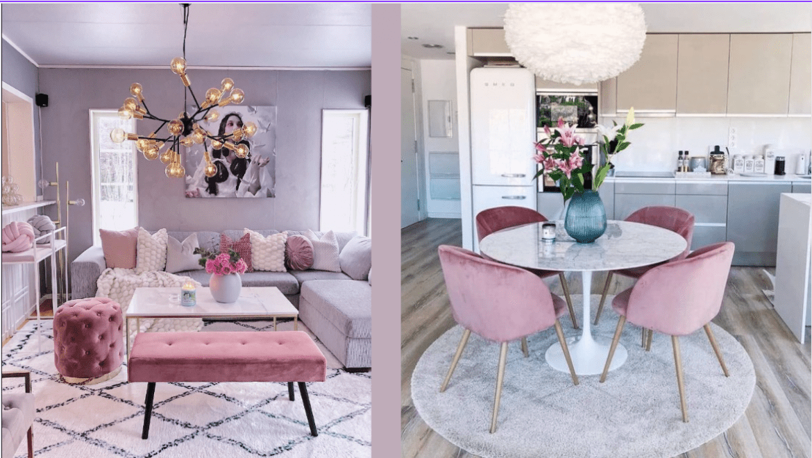 El color rosa en nuestras casas tonos suaves y elegantes