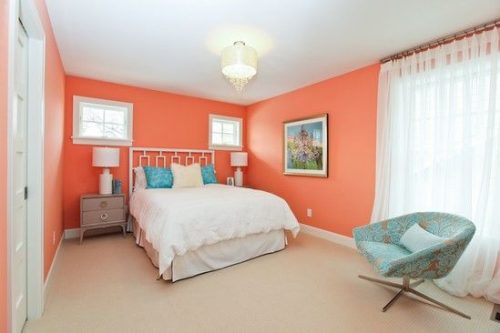 Como combinar el color coral en habitaciones - Blog de Mary
