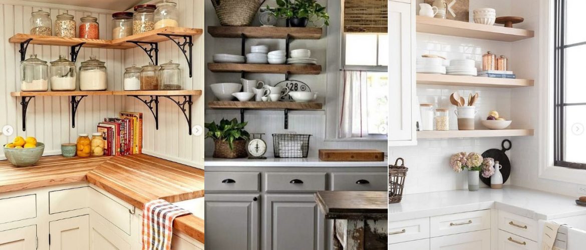 Repisas prácticas y bonitas para cocinas