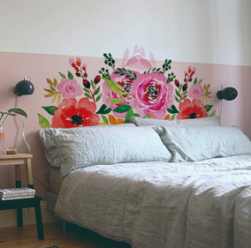 Ideas para decorar la pared detrás de la cama.