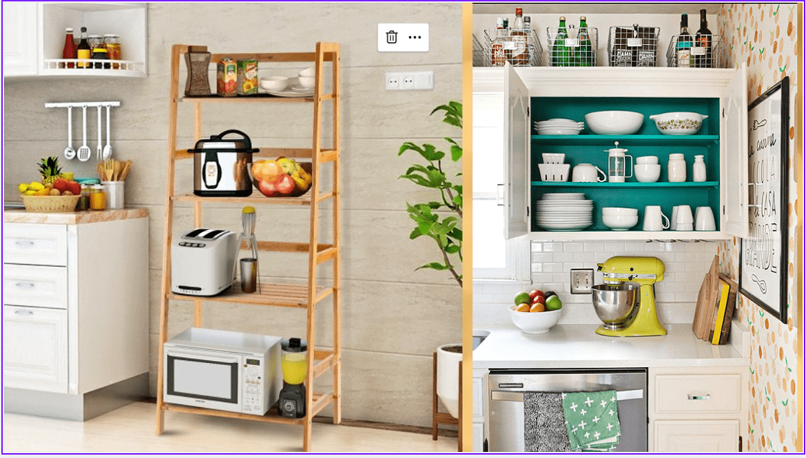 Excelentes estantes para ordenar la cocina