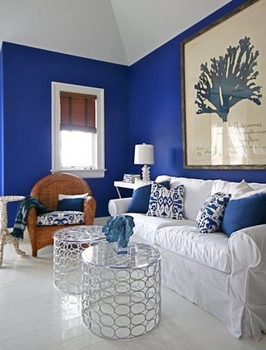 Combinaciones de azul en decoración