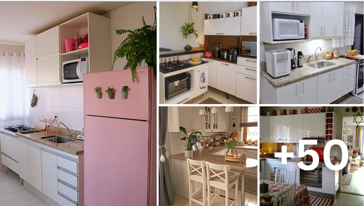 55 Cocinas blancas pequeñas y encantadoras