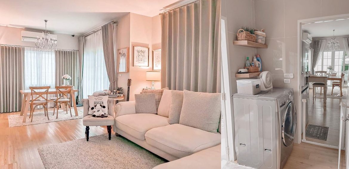 Casa elegante decorada estilo americano