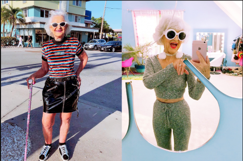 Baddie Winkle celebra la vida a su 94 años Realmente es inspirador ver a esta maravillosa señora disfrutar y reír a sus 94 años.  Helen Ruth Elam nacida el 18 de julio de 1928 y más conocida como Baddiewinkle o Baddie Winkle, es una personalidad estadounidense de Internet. 