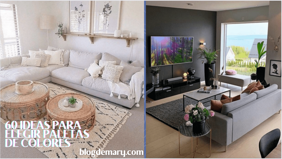 60 ideas para elegir paletas de colores para salas