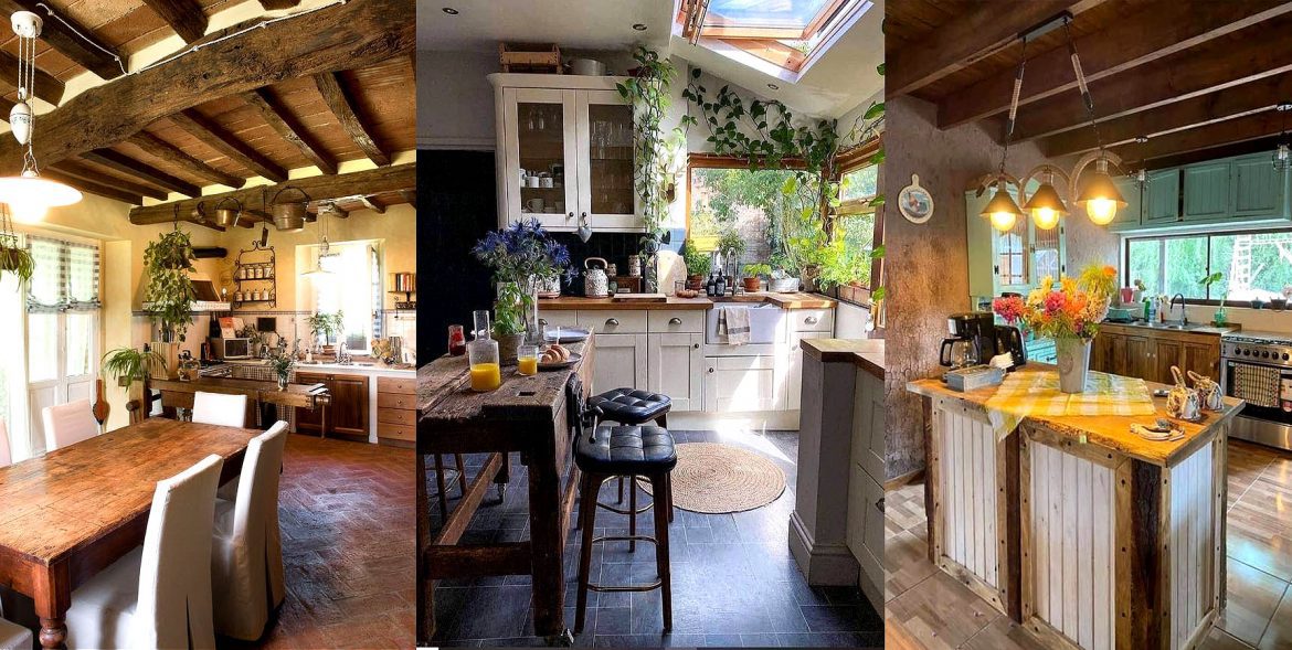 60 Cocinas rústicas y encantadoras