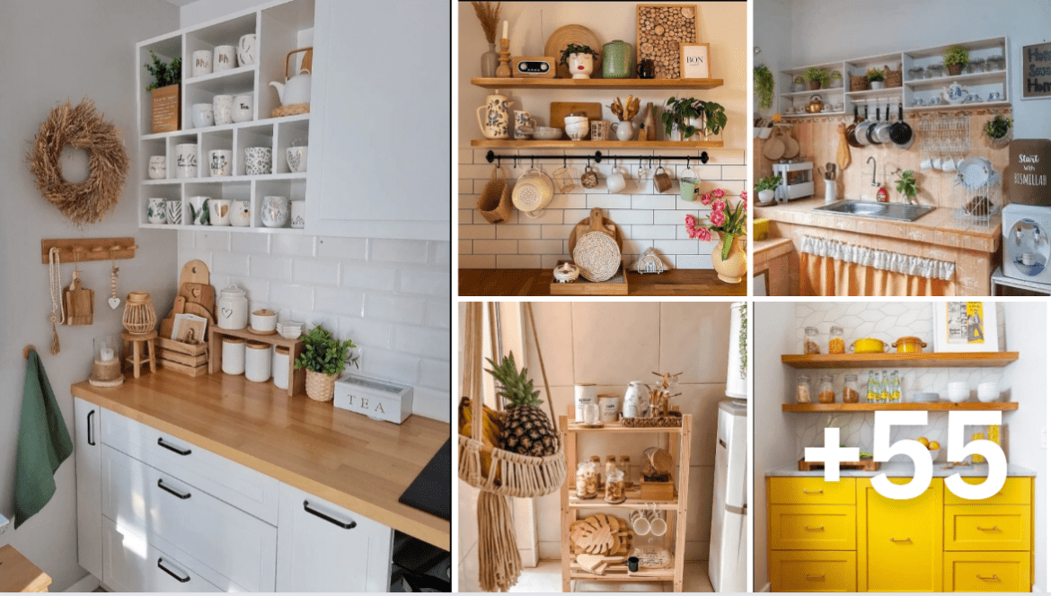 60 ideas de Repisas para la cocina