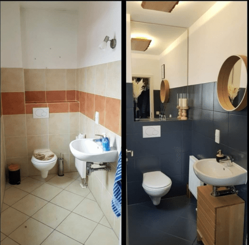 Reforma de algunos baños con ideas sencillas y pintura para azulejos - Blog  de Mary