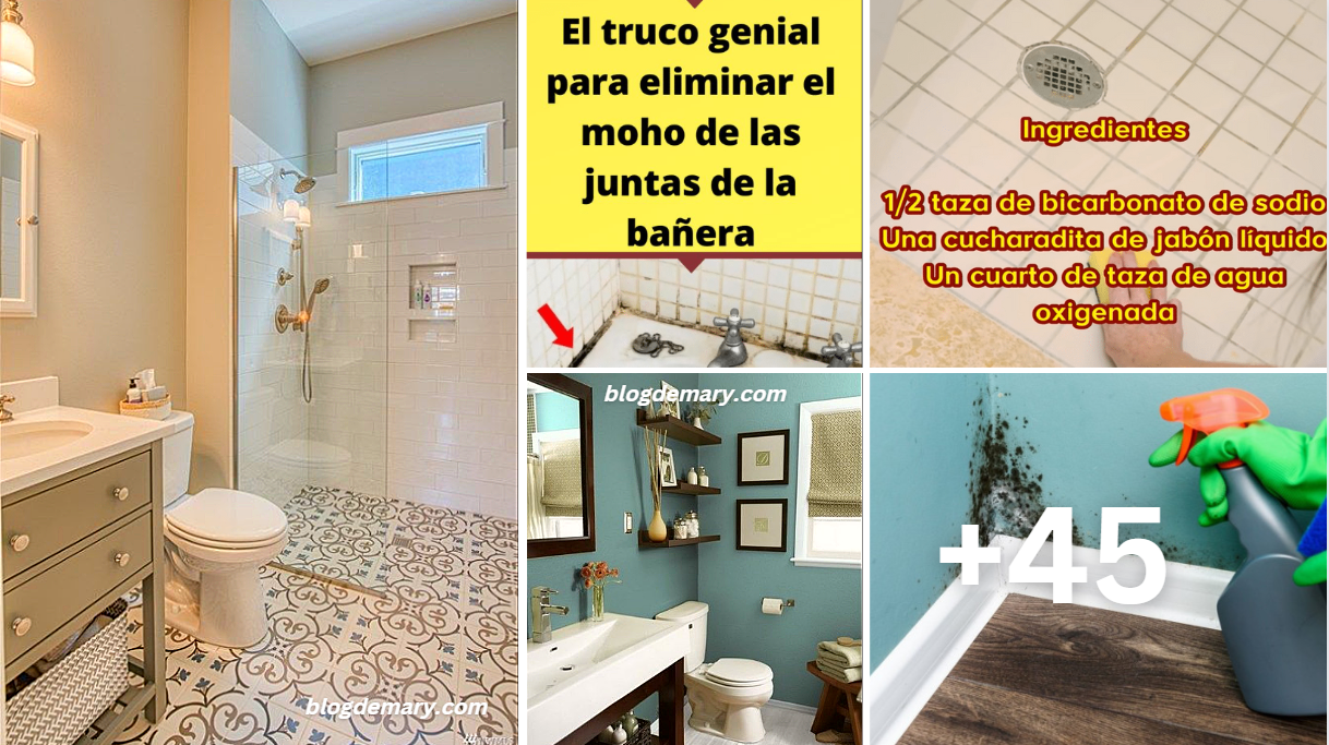 Cómo limpiar los azulejos de tu baño para acabar con las manchas de moho