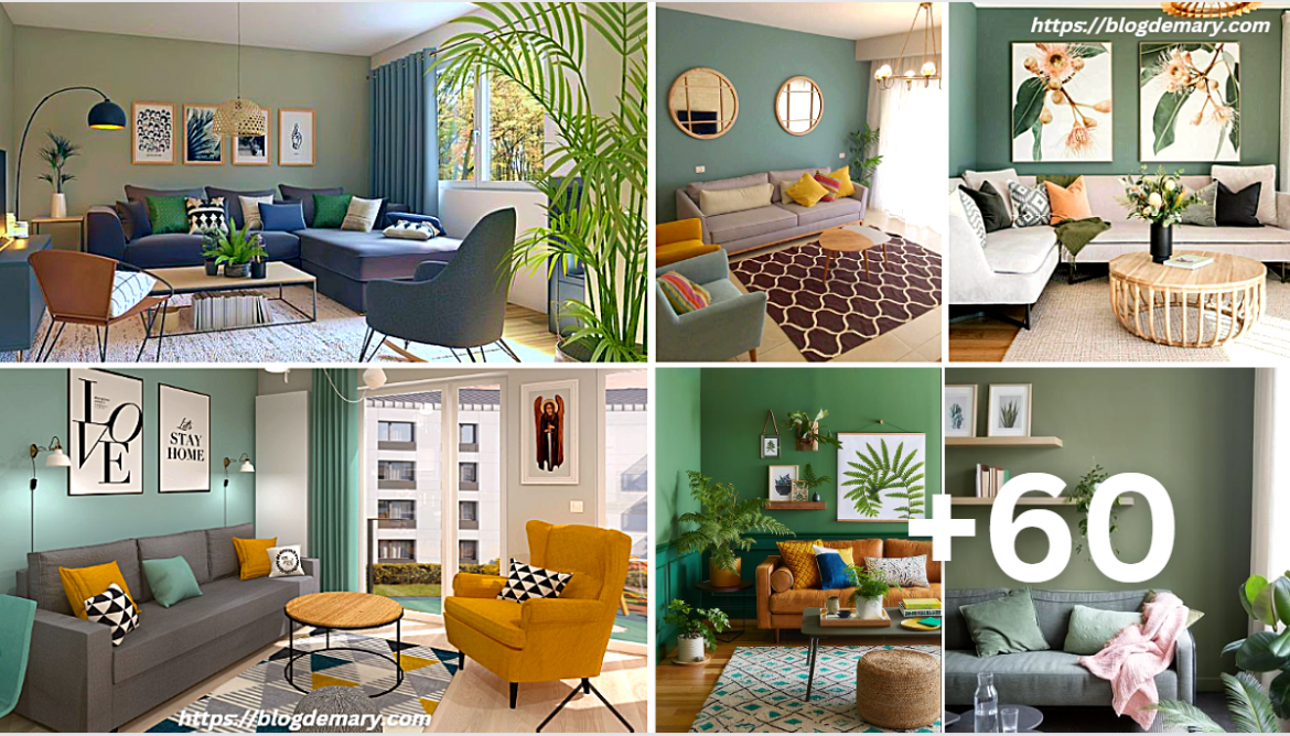 60 salas preciosas en tonos verdes y 4 Consejos para lograrlo