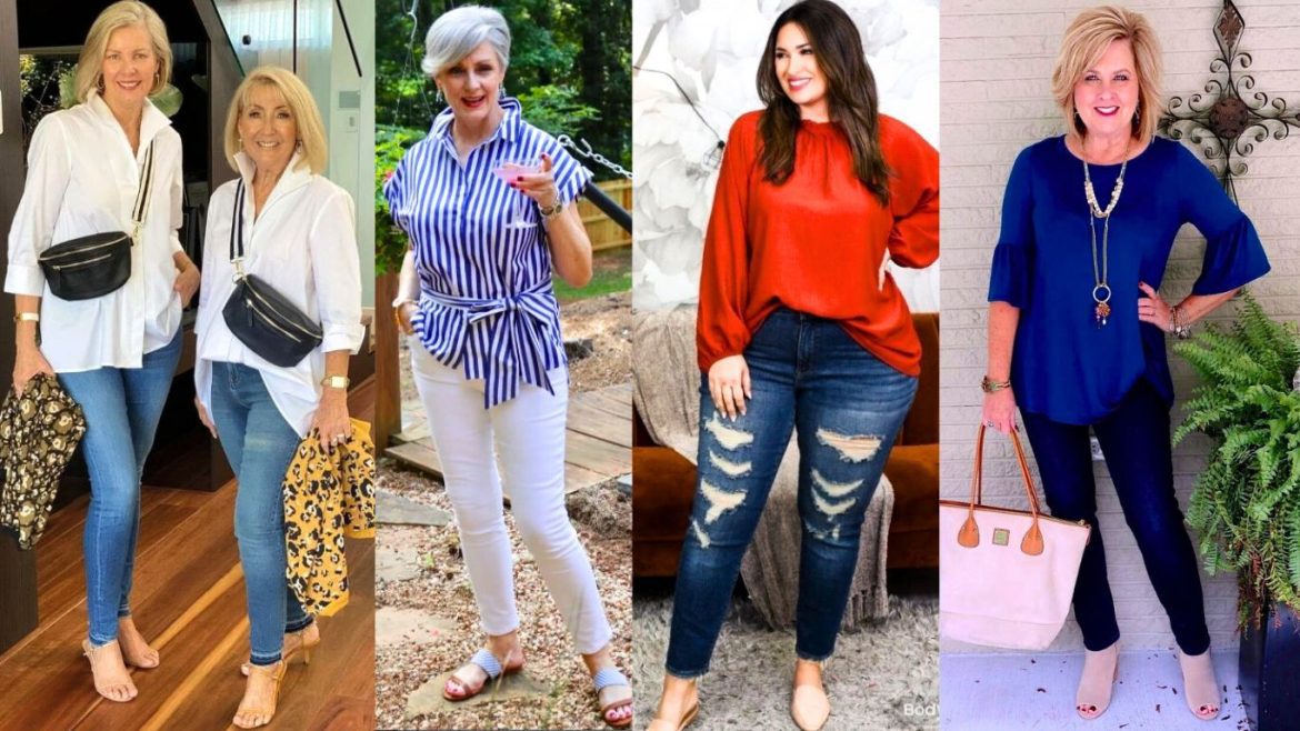 Blusones con Jeans para Mujeres Maduras