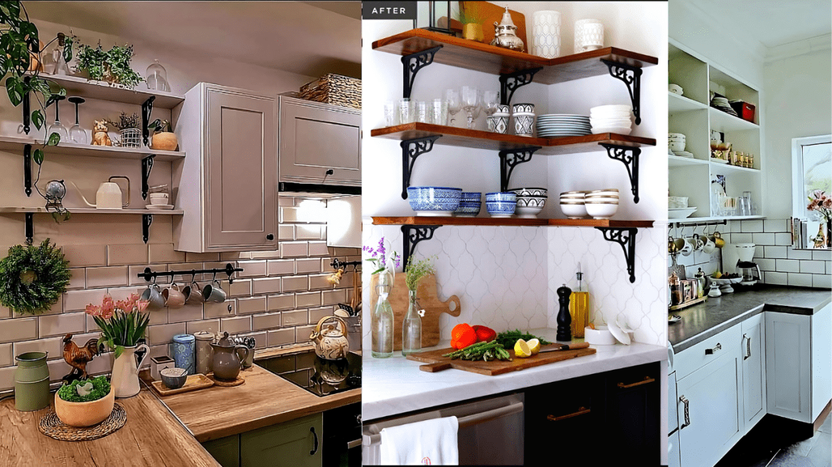 Cómo decorar la cocina con repisas